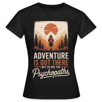 Randonneurs dans le panorama montagneux - T-shirt Femme - noir - Devant - AI Model Female 172 dark (172cm)