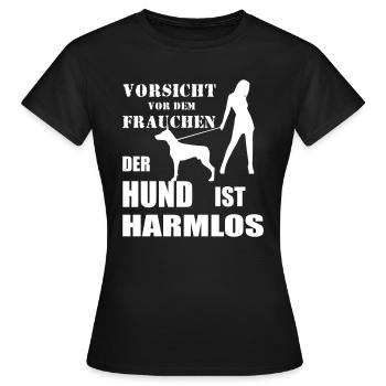 Chien - T-shirt Femme - noir - Devant - AI Model Female 172 dark (172cm)