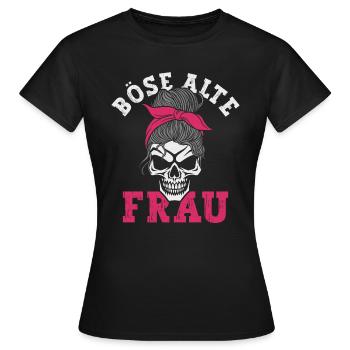 Böse Alte Frau Sarkasmus - Frauen T-Shirt - Schwarz - Vorne - AI Model Female 172 dark (172cm)