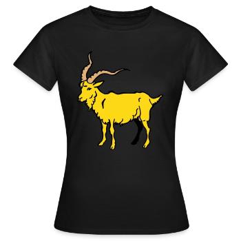 Ziegenbock - Frauen T-Shirt - Schwarz - Vorne - AI Model Female 172 dark (172cm)