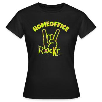 Homeoffice ROCKR - Frauen T-Shirt - Schwarz - Vorne - AI Model Female 172 dark (172cm)