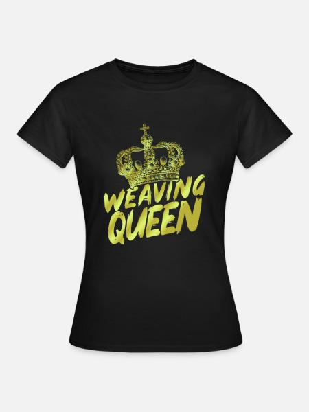 Weben Webstuhl Nähen Garn Geschenkidee - Frauen T-Shirt - Schwarz