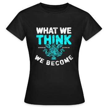 Bouddhisme - T-shirt Femme - noir - Devant - AI Model Female 172 dark (172cm)