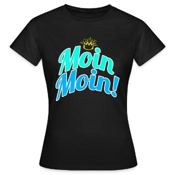 Moin Moin ! - T-shirt Femme - noir - Devant - AI Model Female 172 dark (172cm)