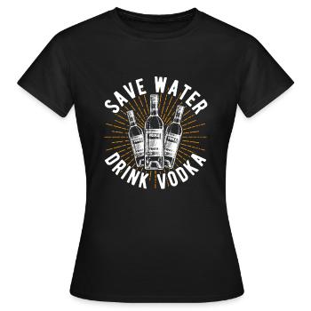 vodka - Women's T-Shirt - black - Front - AI Model Female 172 dark (172cm)