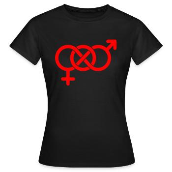 bisexuelle - T-shirt Femme - noir - Devant - AI Model Female 172 dark (172cm)