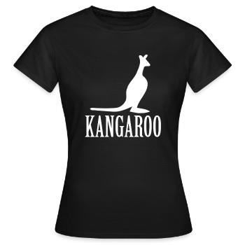 Kangaroo - Frauen T-Shirt - Schwarz - Vorne - AI Model Female 172 dark (172cm)