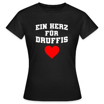 Ein Herz für Druffis Raver Drogen Geschenk - Frauen T-Shirt - Schwarz - Vorne - AI Model Female 172 dark (172cm)