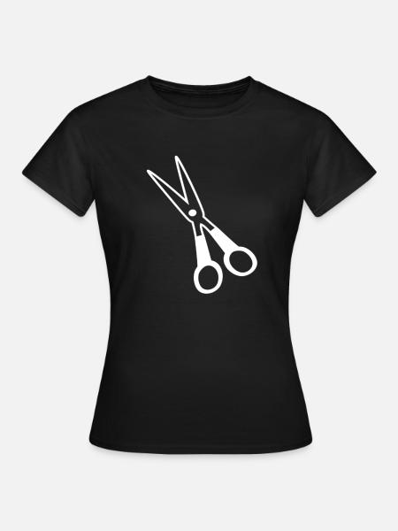 Schere - Frauen T-Shirt - Schwarz