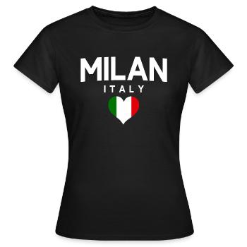 Milan Italy Milan Italie - T-shirt Femme - noir - Devant - AI Model Female 172 dark (172cm)