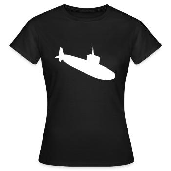 sous-marin - T-shirt Femme - noir - Devant - AI Model Female 172 dark (172cm)