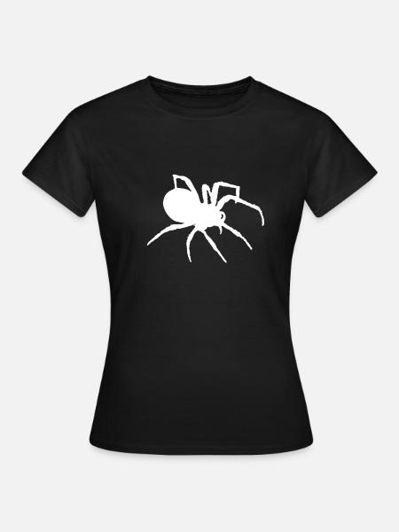 Spinne Spinnen Silhouette - Frauen T-Shirt - Schwarz