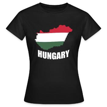 HONGRIE - T-shirt Femme - noir - Devant - AI Model Female 172 dark (172cm)