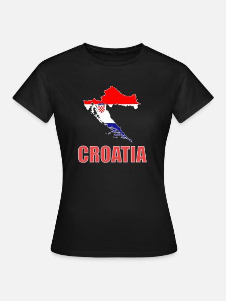 Croatia - Frauen T-Shirt - Schwarz