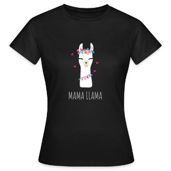 Mama Llama Funny Cute Mom Design - T-shirt Femme - noir - Devant - AI Model Female 172 dark (172cm)