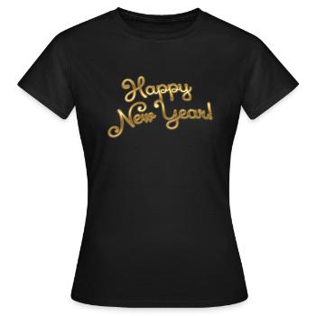 Bonne année - T-shirt Femme - noir - Devant - AI Model Female 172 dark (172cm)