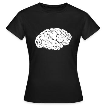Brain brain - Women's T-Shirt - black - Front - AI Model Female 172 dark (172cm)