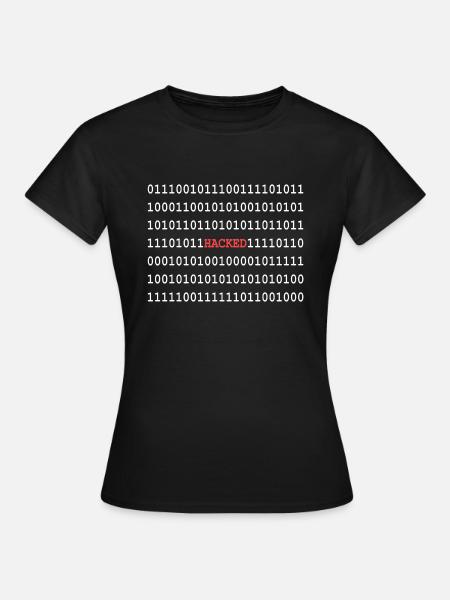 Binary code hacker - Women's T-Shirt - black