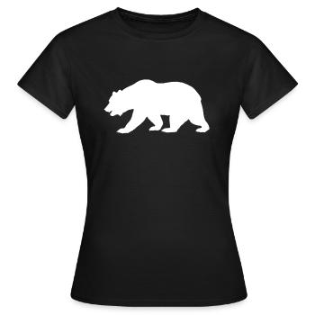 Bear silhouette - Women's T-Shirt - black - Front - AI Model Female 172 dark (172cm)