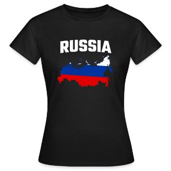RUSSIA - Women's T-Shirt - black - Front - AI Model Female 172 dark (172cm)