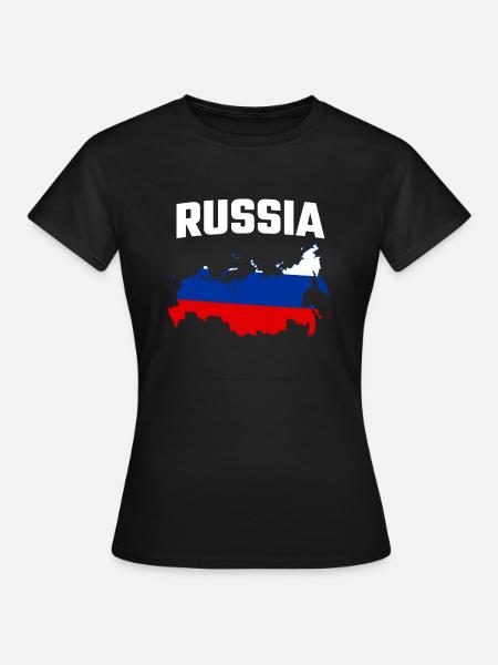 RUSSIE - T-shirt Femme - noir