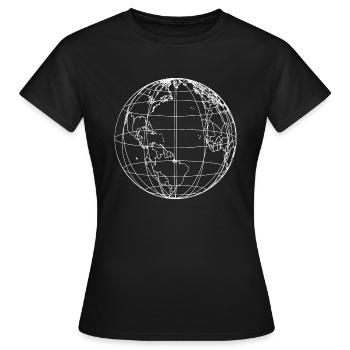 GLOBUS silhouette outlines - Frauen T-Shirt - Schwarz - Vorne - AI Model Female 172 dark (172cm)