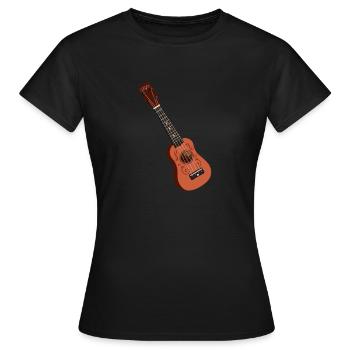 Ukulele Guitar - T-shirt Femme - noir - Devant - AI Model Female 172 dark (172cm)