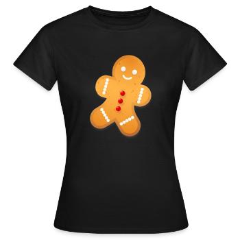 Noël en pain d'épice - T-shirt Femme - noir - Devant - AI Model Female 172 dark (172cm)