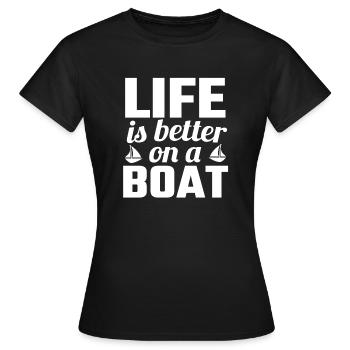 Segeln Segelsport Segler Geschenk - Frauen T-Shirt - Schwarz - Vorne - AI Model Female 172 dark (172cm)