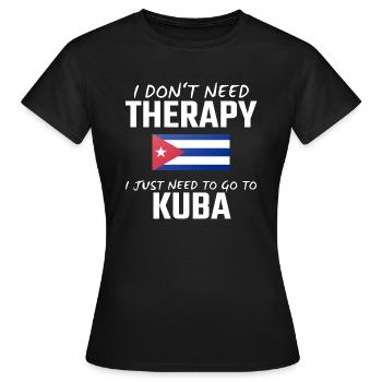 Kuba - Frauen T-Shirt - Schwarz - Vorne - AI Model Female 172 dark (172cm)