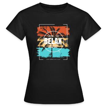 Time To Relax - Frauen T-Shirt - Schwarz - Vorne - AI Model Female 172 dark (172cm)