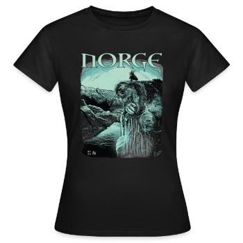 Preikestolen # Troll # Norway - Women's T-Shirt - black - Front - AI Model Female 172 dark (172cm)