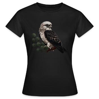Oiseau faucon Oiseau de proie - T-shirt Femme - noir - Devant - AI Model Female 172 dark (172cm)