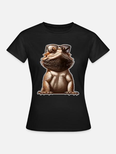 Bartagamen-Eidechse - Frauen T-Shirt - Schwarz