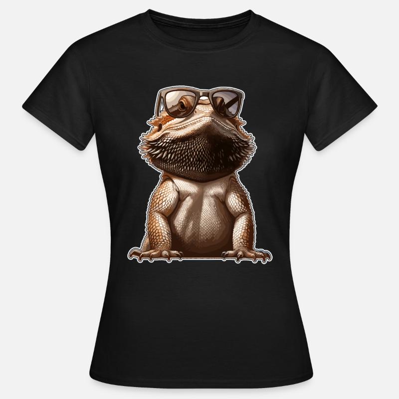Bartagamen-Eidechse - Frauen T-Shirt - Schwarz