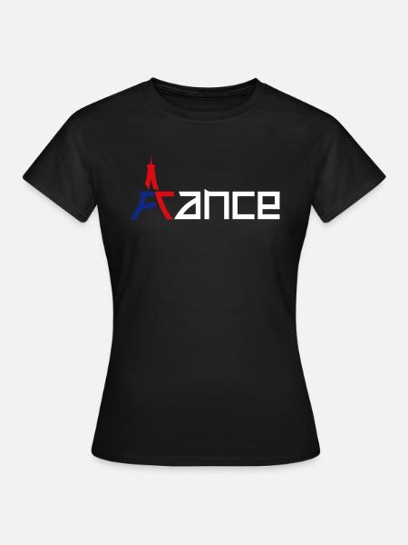 France - Frankreich - Frauen T-Shirt - Schwarz