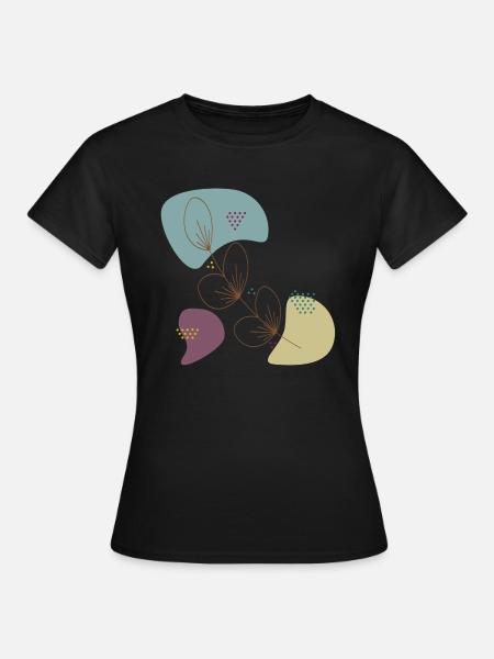 Blätter - Frauen T-Shirt - Schwarz
