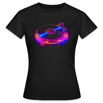 House Music Plattenspieler - Frauen T-Shirt - Schwarz - Vorne - AI Model Female 172 dark (172cm)