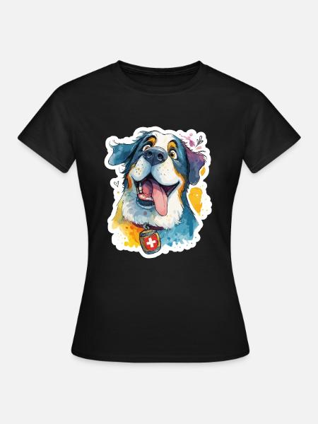 Majestueuze Zwitserse St. Bernard - Vrouwen T-shirt - zwart