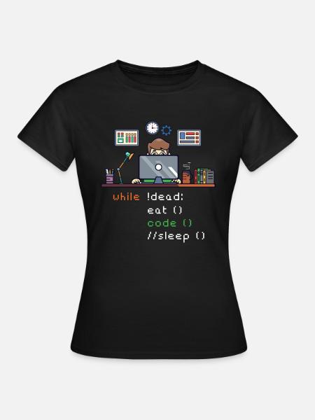 Computer Science Python P... Programmierer & Nerd - Frauen T-Shirt - Schwarz