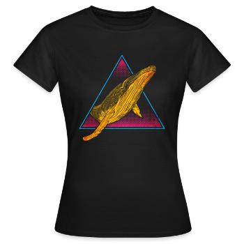 Baleine à bosse - T-shirt Femme - noir - Devant - AI Model Female 172 dark (172cm)