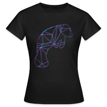 Polygon Seekuh - Frauen T-Shirt - Schwarz - Vorne - AI Model Female 172 dark (172cm)
