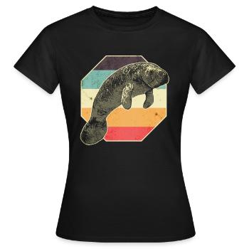 Lamantin Lamantin - T-shirt Femme - noir - Devant - AI Model Female 172 dark (172cm)