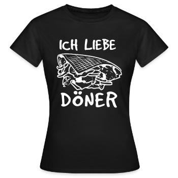 Döner Ich Liebe Döner Für Döner Liebhaber Essen - Frauen T-Shirt - Schwarz - Vorne - AI Model Female 172 dark (172cm)