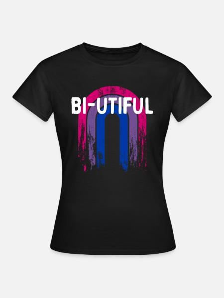 Bi-Utiful Bisexual Positivity Bi Pride Positive - Frauen T-Shirt - Schwarz