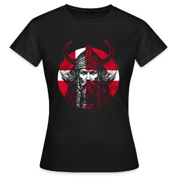 Danish Viking warrior - Women's T-Shirt - black - Front - AI Model Female 172 dark (172cm)