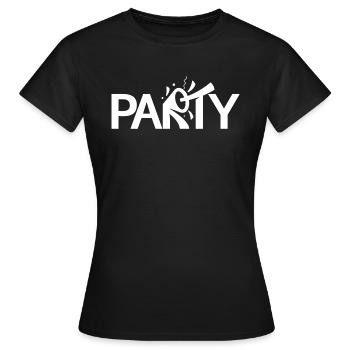 Party - Frauen T-Shirt - Schwarz - Vorne - AI Model Female 172 dark (172cm)