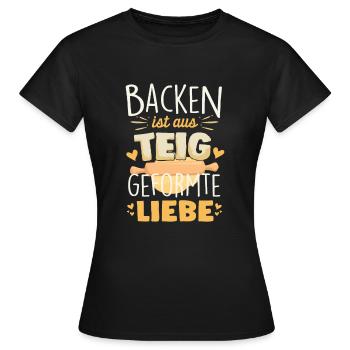 Backen Bäckerin Bäcker Konditorei - Frauen T-Shirt - Schwarz - Vorne - AI Model Female 172 dark (172cm)