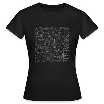 mathematician - Women's T-Shirt - black - Front - AI Model Female 172 dark (172cm)