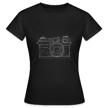 Photographer photographer photography - Women's T-Shirt - black - Front - AI Model Female 172 dark (172cm)